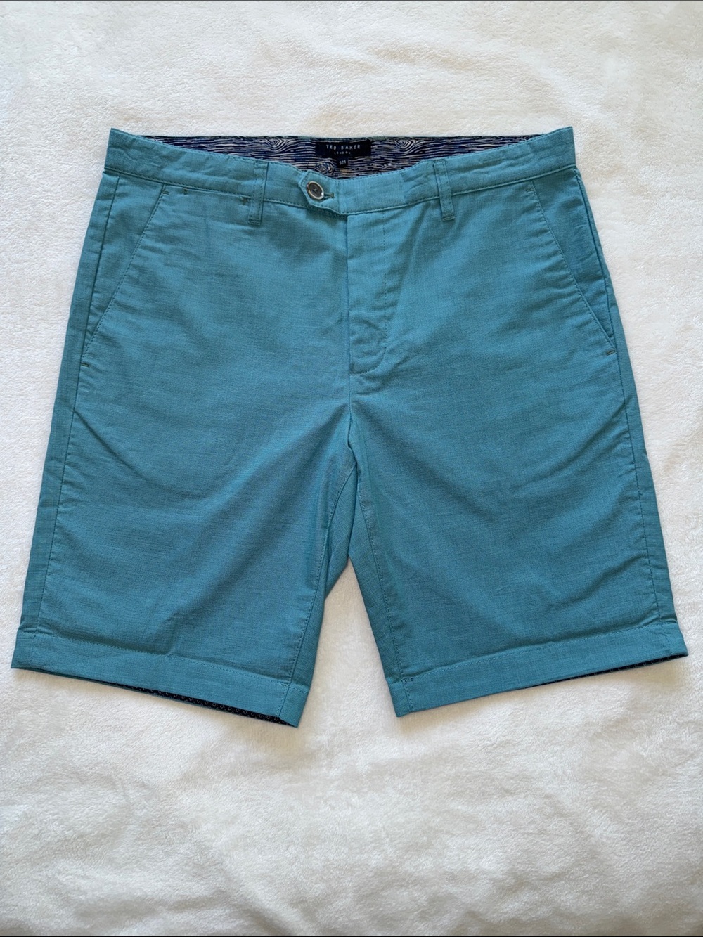 Ted Baker London Blue Flat Front Shorts
